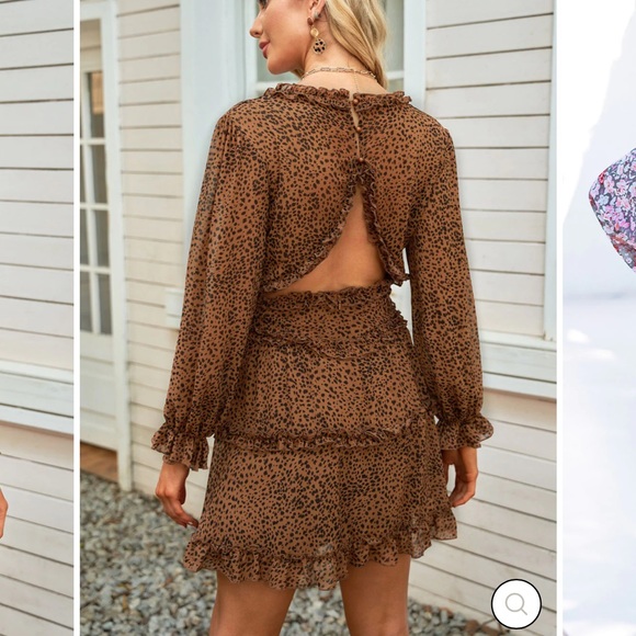 ☀️NWOT Leopard Ruffle Dress☀️ - Picture 2 of 10
